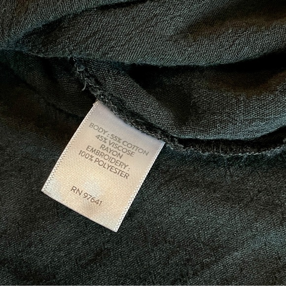 J. Jill Boho Embroidery Peasant Blouse 3/4 Sleeve size L - Picture 6 of 9